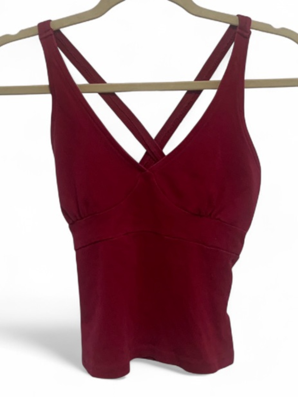 Y2K Energie Berry Red Crisscross Strappy Tank Top